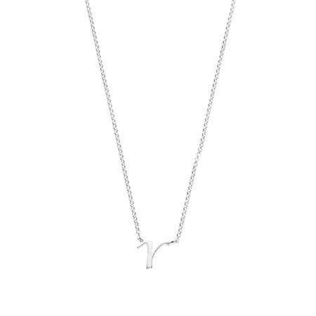 R Initial Pendant in Sterling Silver R Initial Pendant in Sterling Silver