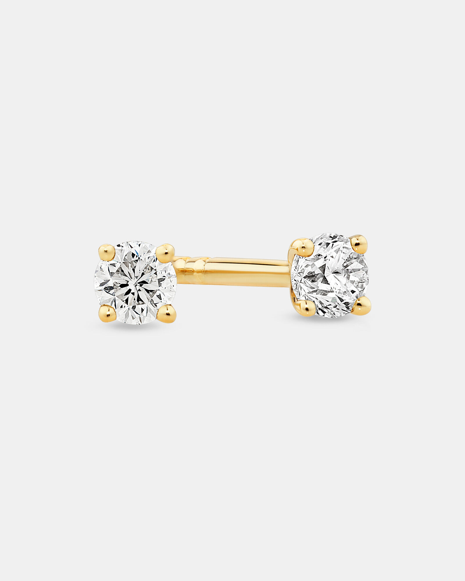 0.10 Carat TW Diamond Mini Solitaire Stud Earrings in 10kt Yellow Gold