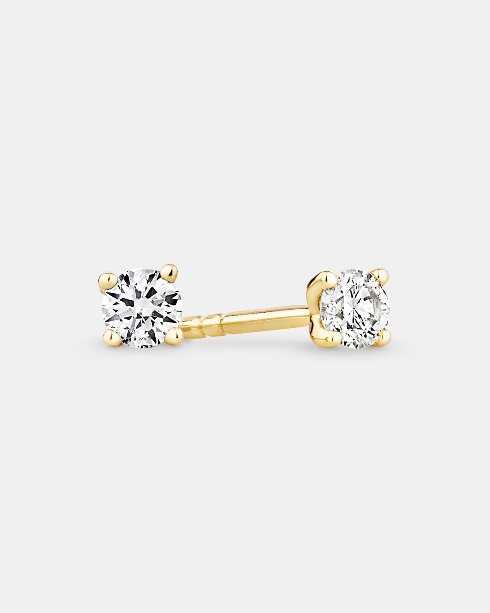 Stud Earrings with 0.15 Carat TW of Diamonds in 10ct Yellow Gold