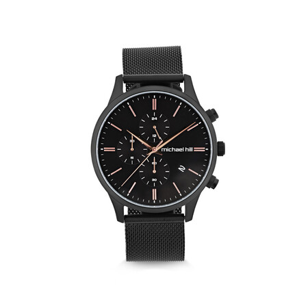 Men's Chronograph Watch in Black Tone Stainless Steel