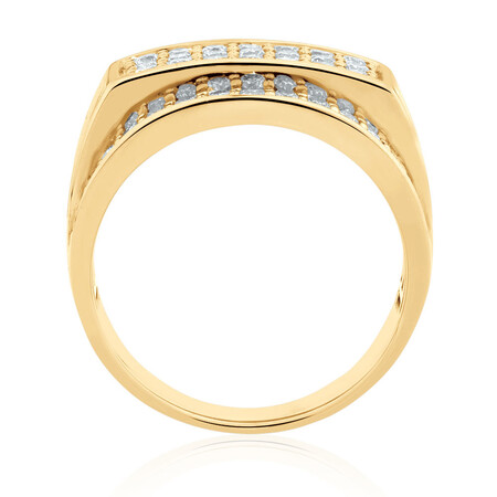 Men's Ring with 1.95 Carat TW of Diamonds in 10kt Yellow Gold Men's Ring with 1.95 Carat TW of Diamonds in 10kt Yellow Gold