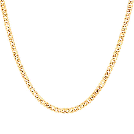 45cm (18”) 4.5mm Width Hollow Miami Curb Chain in 10kt Yellow Gold 45cm (18”) 4.5mm Width Hollow Miami Curb Chain in 10kt Yellow Gold