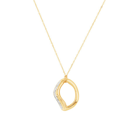 Small Spirits Bay Pendant with Diamonds in 10kt Yellow Gold