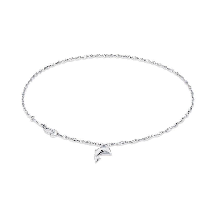 25cm (10") Anklet in 10ct White Gold