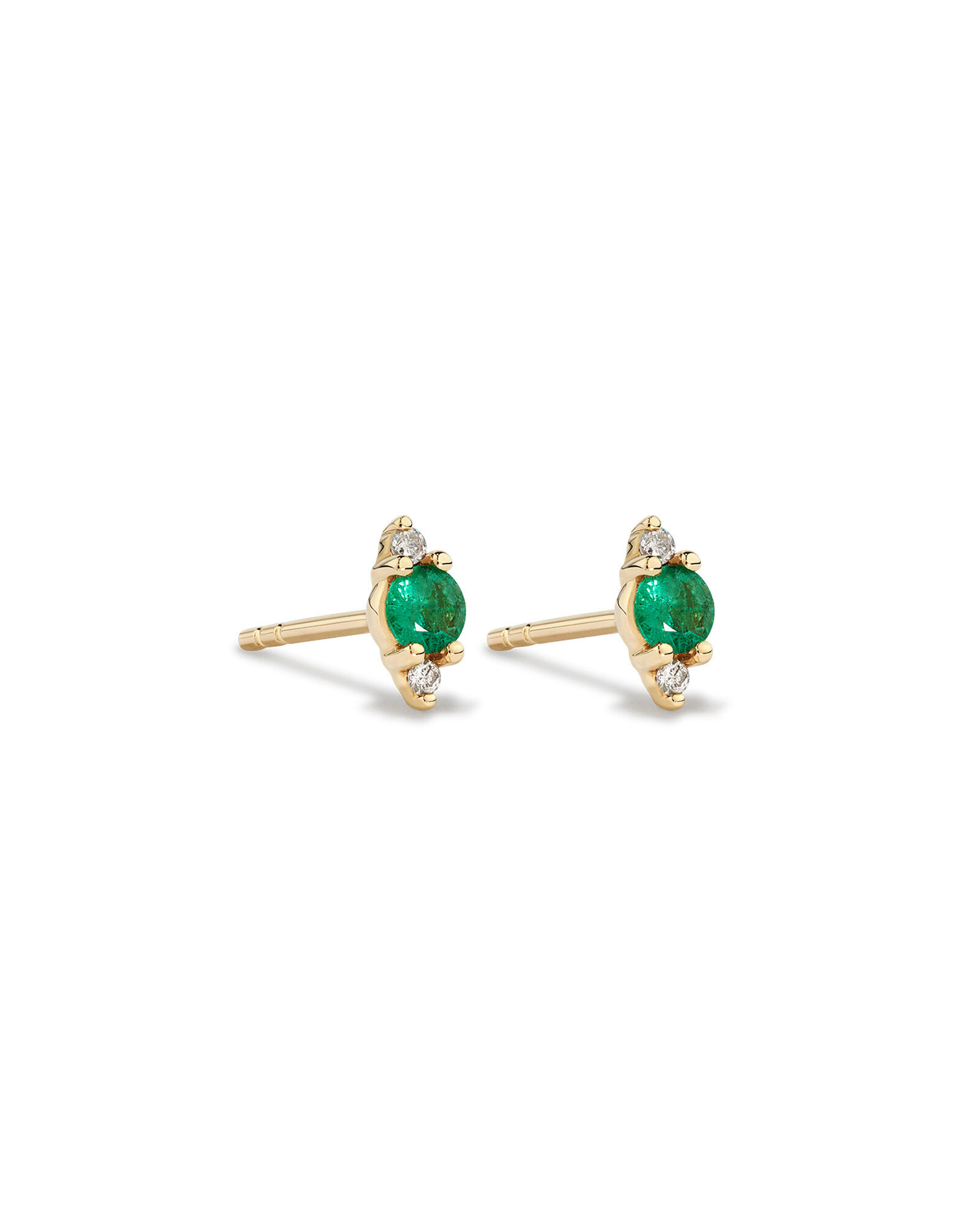 Emerald earrings gold discount