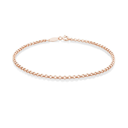 21cm (8") Hollow Belcher Bracelet in 10ct Rose Gold 21cm (8") Hollow Belcher Bracelet in 10ct Rose Gold