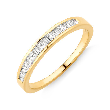 Wedding Band with 0.33 Carat TW of Diamonds in 18kt Yellow Gold
