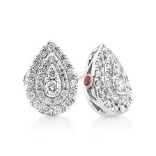 Sir Michael Hill Designer Fashion Earrings with 0.33 Carat TW of Diamonds in 10kt White Gold