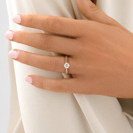 Solitaire Engagement Ring With a 0.60 Carat TW Diamond in 10kt White Gold Solitaire Engagement Ring With a 0.60 Carat TW Diamond in 10kt White Gold