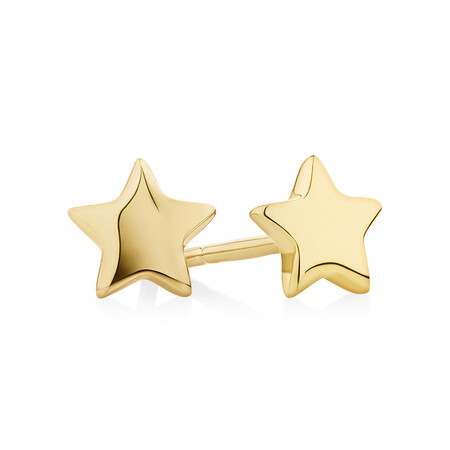 Star Stud Earrings in 10kt Yellow Gold Star Stud Earrings in 10kt Yellow Gold