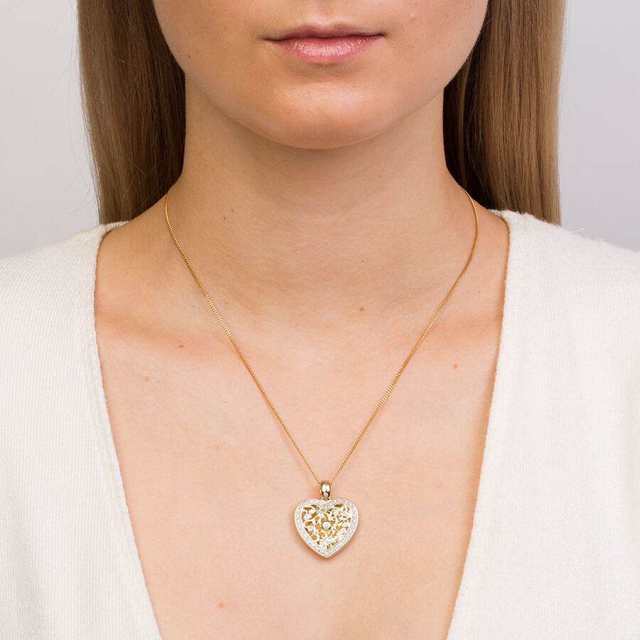 Enhancer Pendant with 0.30 Carat TW of Diamonds in 10ct Yellow Gold