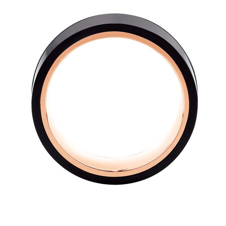 Ring in Black Titanium & 10ct Rose Gold Ring in Black Titanium & 10ct Rose Gold