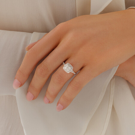 Engagement Ring with 1/2 Carat TW of Diamonds in 10kt White Gold Engagement Ring with 1/2 Carat TW of Diamonds in 10kt White Gold