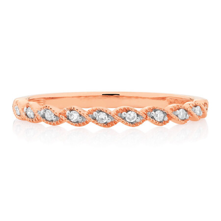 Wedding Band with Diamonds in 10ct Rose Gold Wedding Band with Diamonds in 10ct Rose Gold