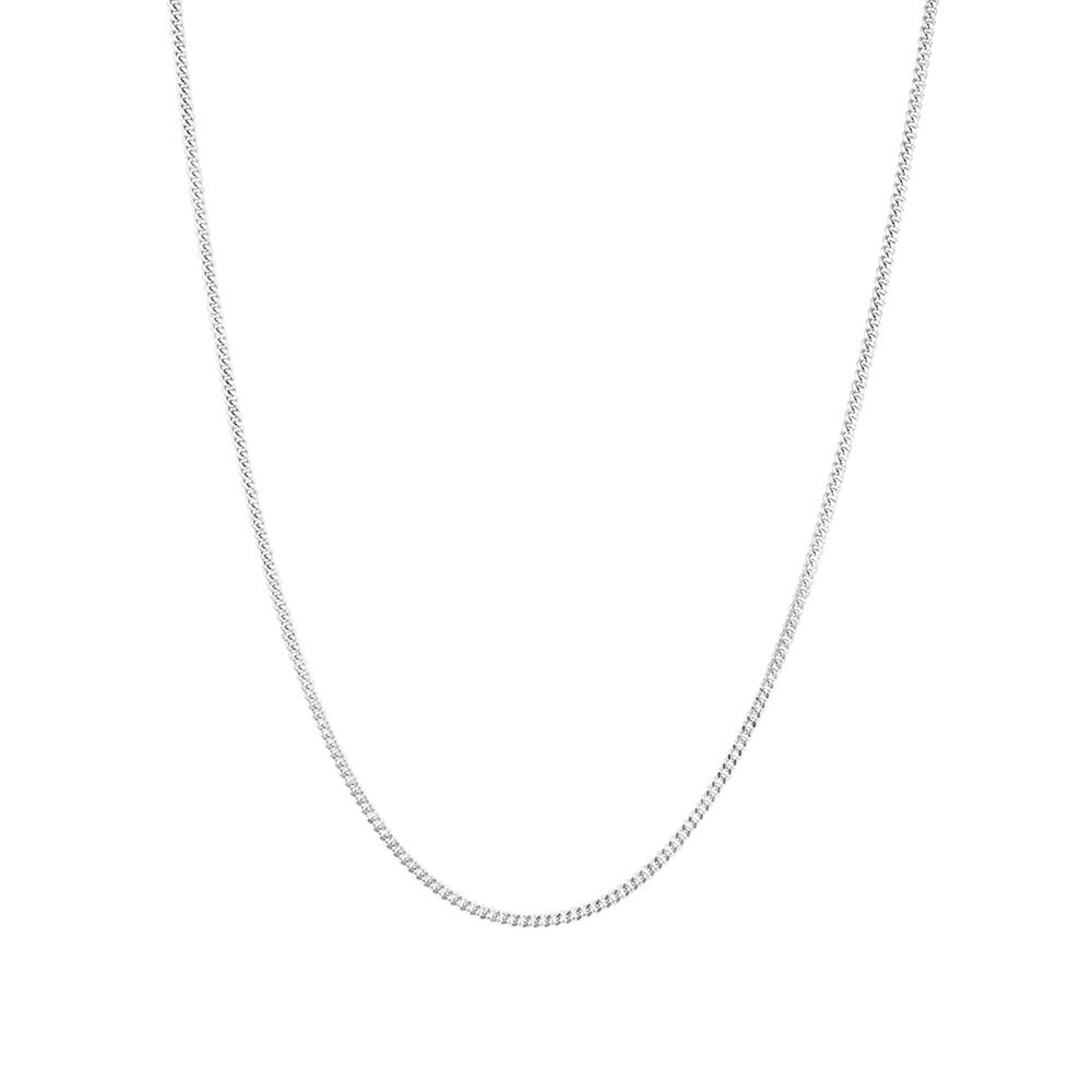60cm 24 1.5mm 2mm Width Curb Chain in 925 Sterling Silver