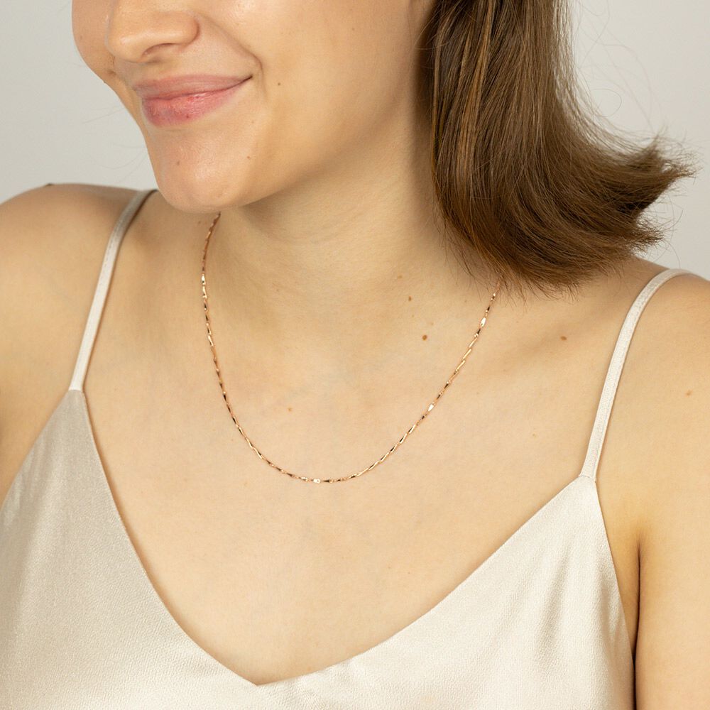 45cm (18") Infinity Chain in 10ct Rose Gold