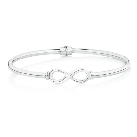 Infinity Hinged Bangle in Sterling Silver Infinity Hinged Bangle in Sterling Silver