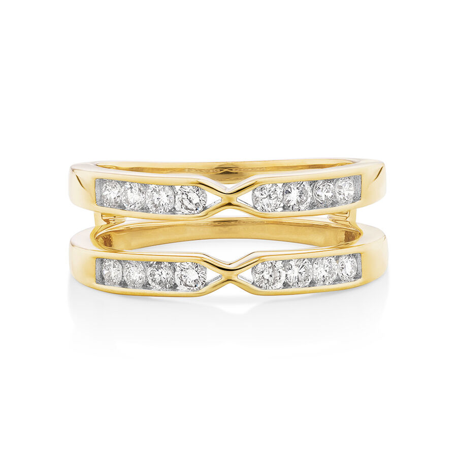 Enhancer Ring with 1/2 Carat TW of Diamonds in 14ct Yellow Gold