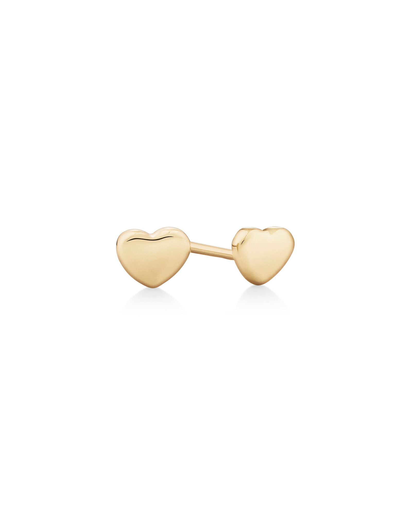 Heart Stud Earrings in 10kt Yellow Gold