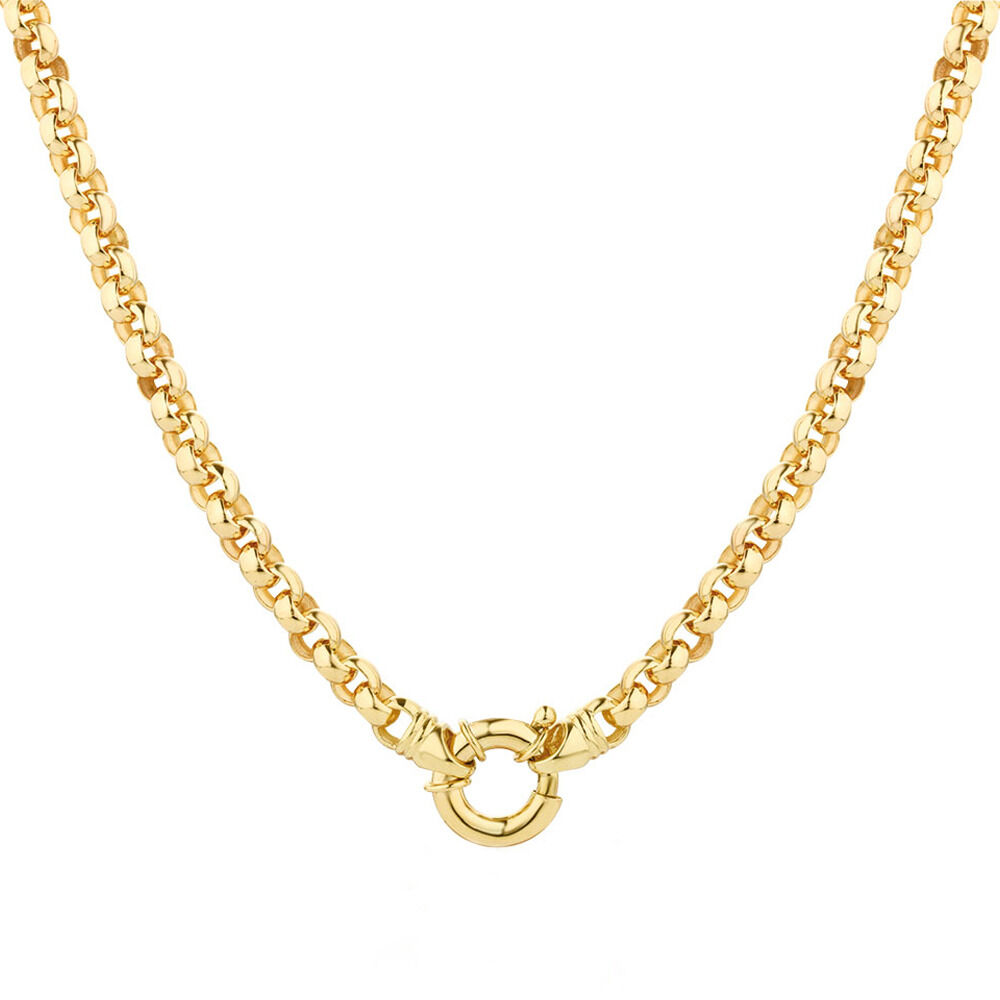 45cm 18 Solid Belcher Bolt Ring Chain in 10kt Yellow Gold