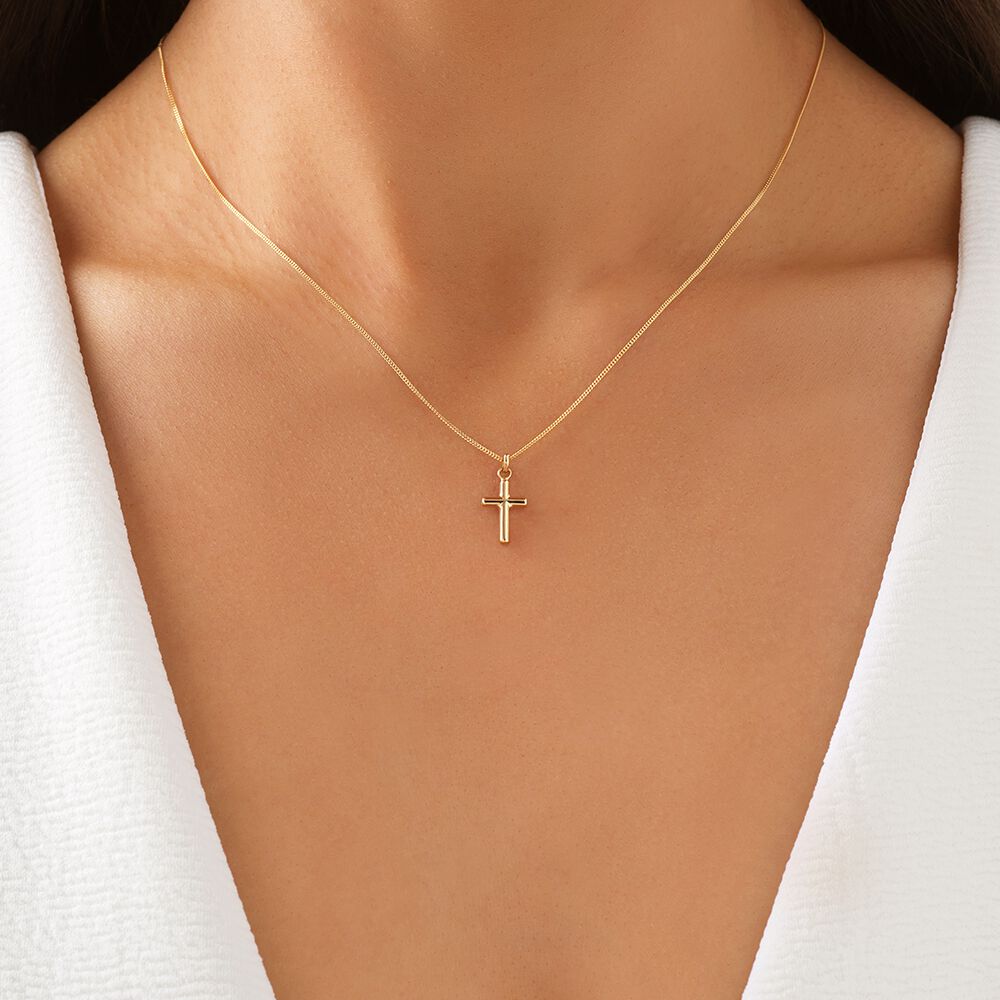 Cross Pendant in 10kt Yellow Gold