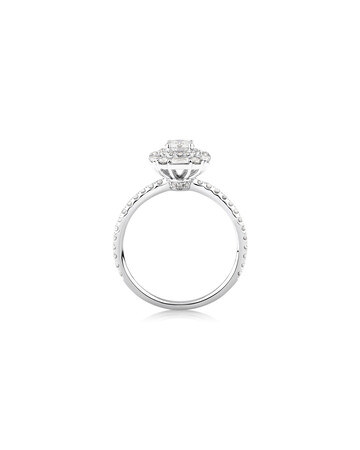 Sir Michael Hill Designer Halo Engagement Ring with 0.79 Carat TW Diamonds in 18kt White Gold Sir Michael Hill Designer Halo Engagement Ring with 0.79 Carat TW Diamonds in 18kt White Gold
