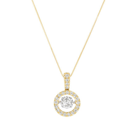 Everlight Pendant with 1 Carat TW of Diamonds in 14ct Yellow Gold