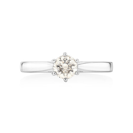 Solitaire Engagement Ring With a 0.60 Carat TW Diamond in 10kt White Gold Solitaire Engagement Ring With a 0.60 Carat TW Diamond in 10kt White Gold