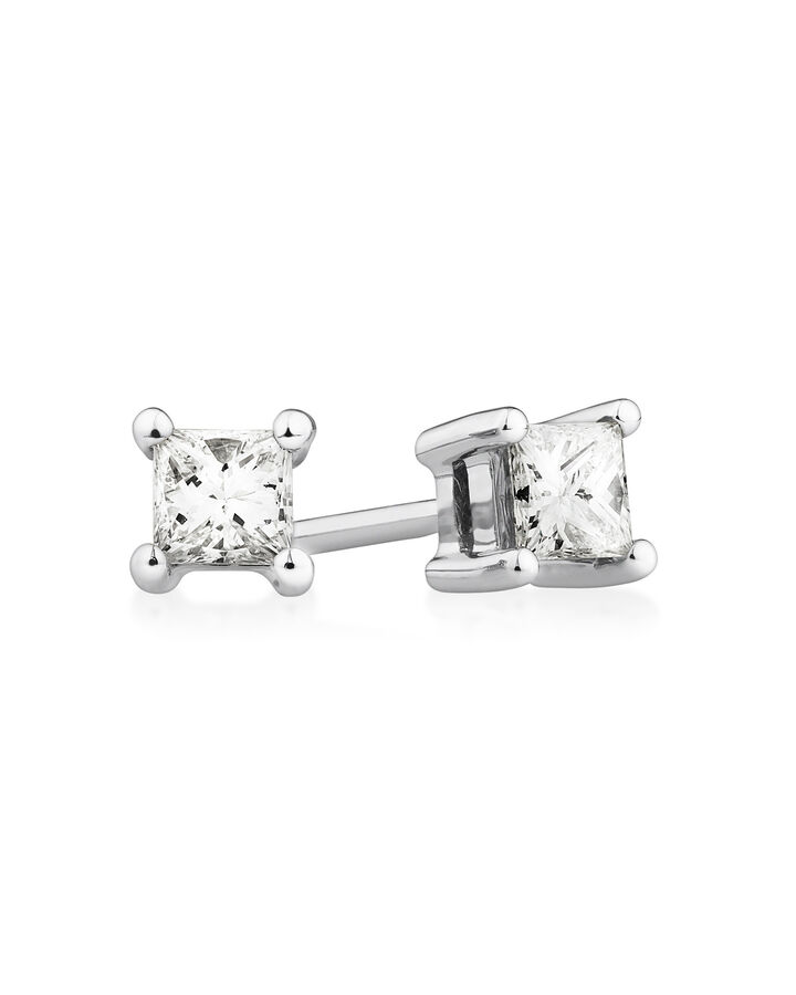 Stud Earrings With 0 33 Carat Tw Of Diamonds In 10ct White Gold