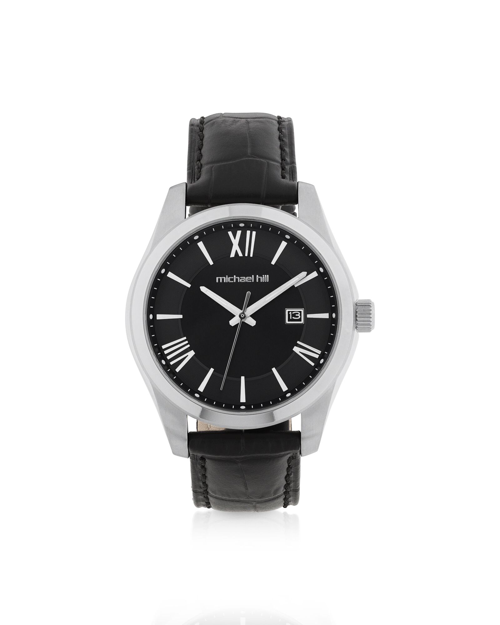 Hald slim black leather watch new arrivals