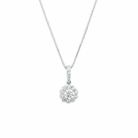 Southern Star Pendant with 0.38 Carat TW of Diamonds in 14kt White Gold