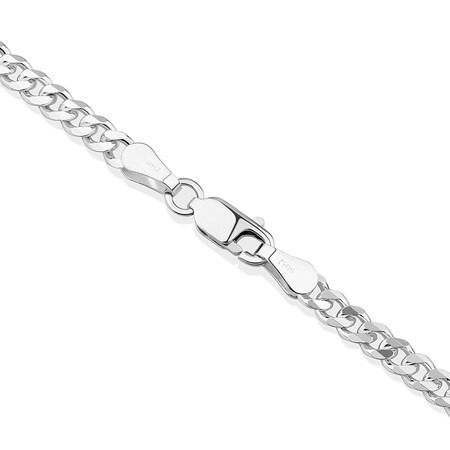 50cm (20") 3mm-3.5mm Width Curb Chain in Sterling Silver 50cm (20") 3mm-3.5mm Width Curb Chain in Sterling Silver