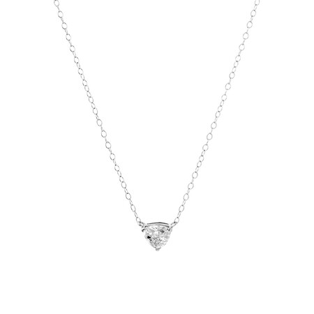 Cubic Zirconia Pendant in Sterling Silver