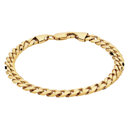 23cm (9") Flat Curb Bracelet in 10kt Yellow Gold