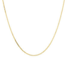 55cm (22") Hollow Curb Chain in 10kt Yellow Gold