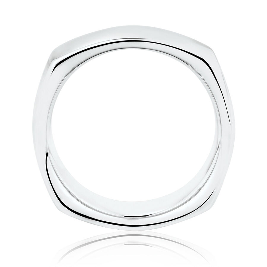 10mm Square Ring in Sterling Silver