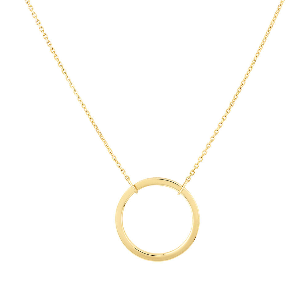 Circle Necklace in 10kt Yellow Gold