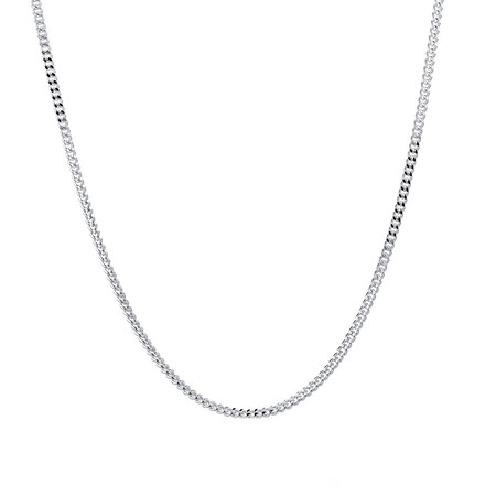55cm (22") 1.5mm - 2mm Width Curb Chain in Sterling Silver