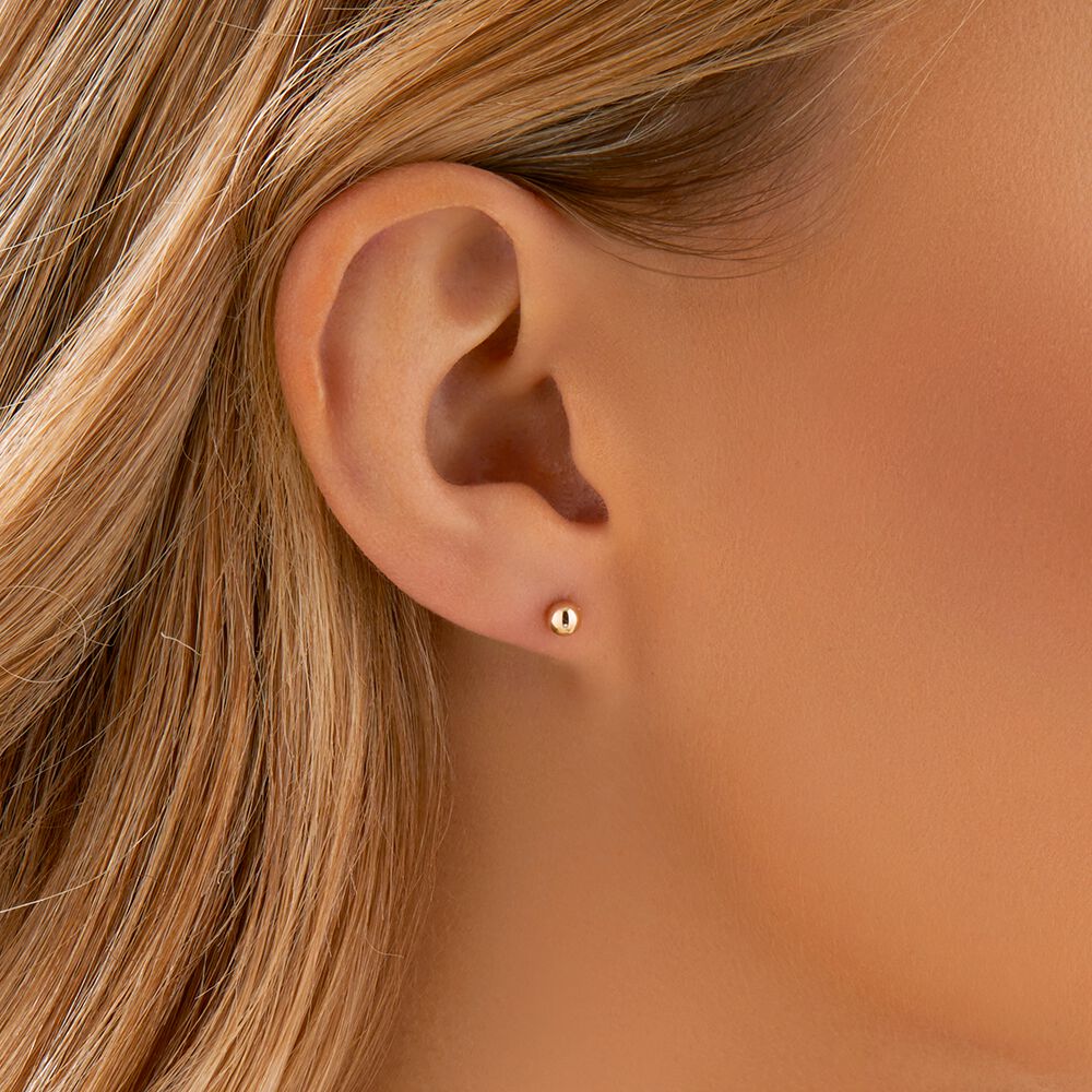 4mm Ball Stud Earrings in 10ct Yellow Gold