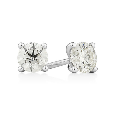 Stud Earrings with 0.70 Carat TW of Diamonds in 14kt White Gold Stud Earrings with 0.70 Carat TW of Diamonds in 14kt White Gold