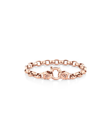 19cm (7.5") 7mm-7.5mm Width Diamond Set Belcher Bracelet in 10kt Rose Gold 19cm (7.5") 7mm-7.5mm Width Diamond Set Belcher Bracelet in 10kt Rose Gold
