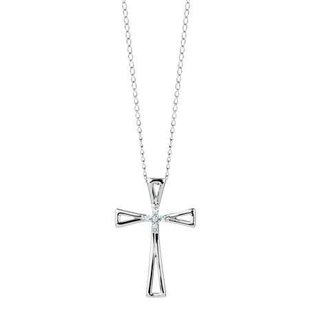 Pendant with Diamonds in 10ct White Gold Pendant with Diamonds in 10ct White Gold