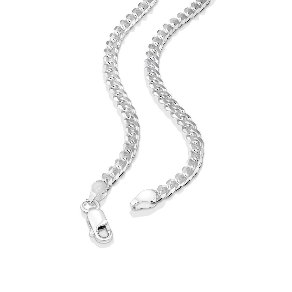 Silver curb sale link chain