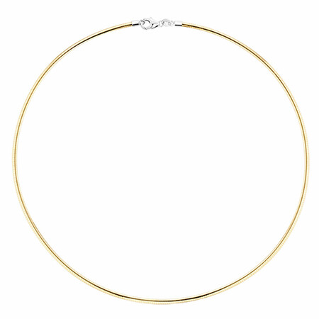 45cm (18") Solid Chain in 10kt Yellow & White Gold