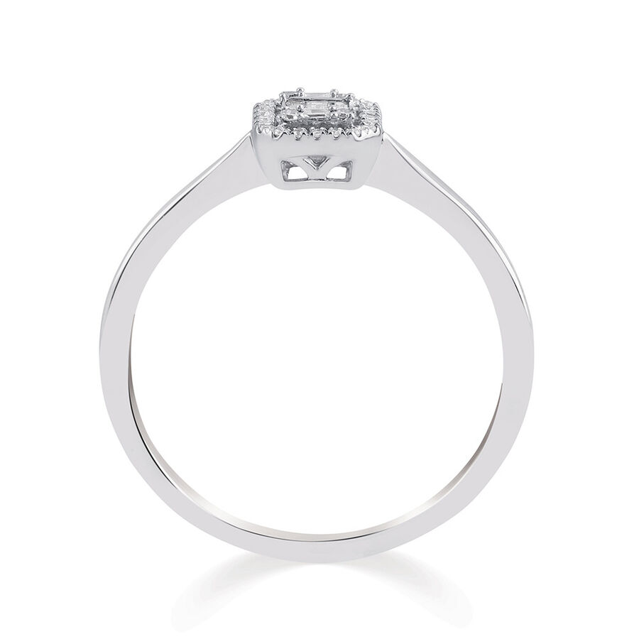 Promise Ring with 0.10 Carat TW of Diamonds in 10ct White Gold