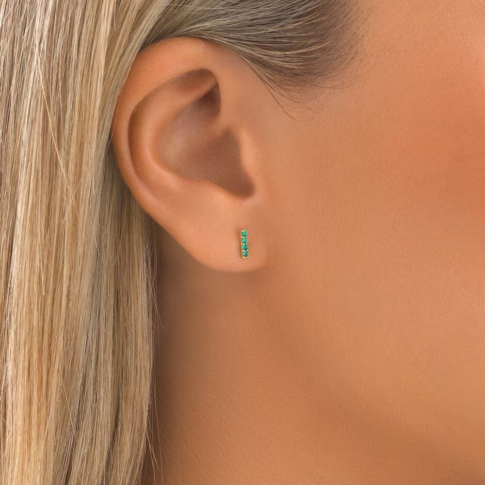 Michael hill top emerald earrings
