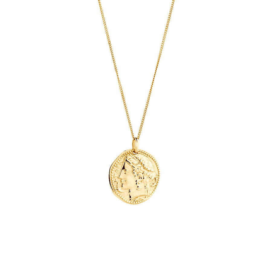 Yellow gold coin pendant Clearance