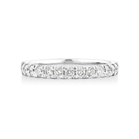 Wedding Band with 0.50 Carat TW of Diamonds in 18kt White Gold Wedding Band with 0.50 Carat TW of Diamonds in 18kt White Gold