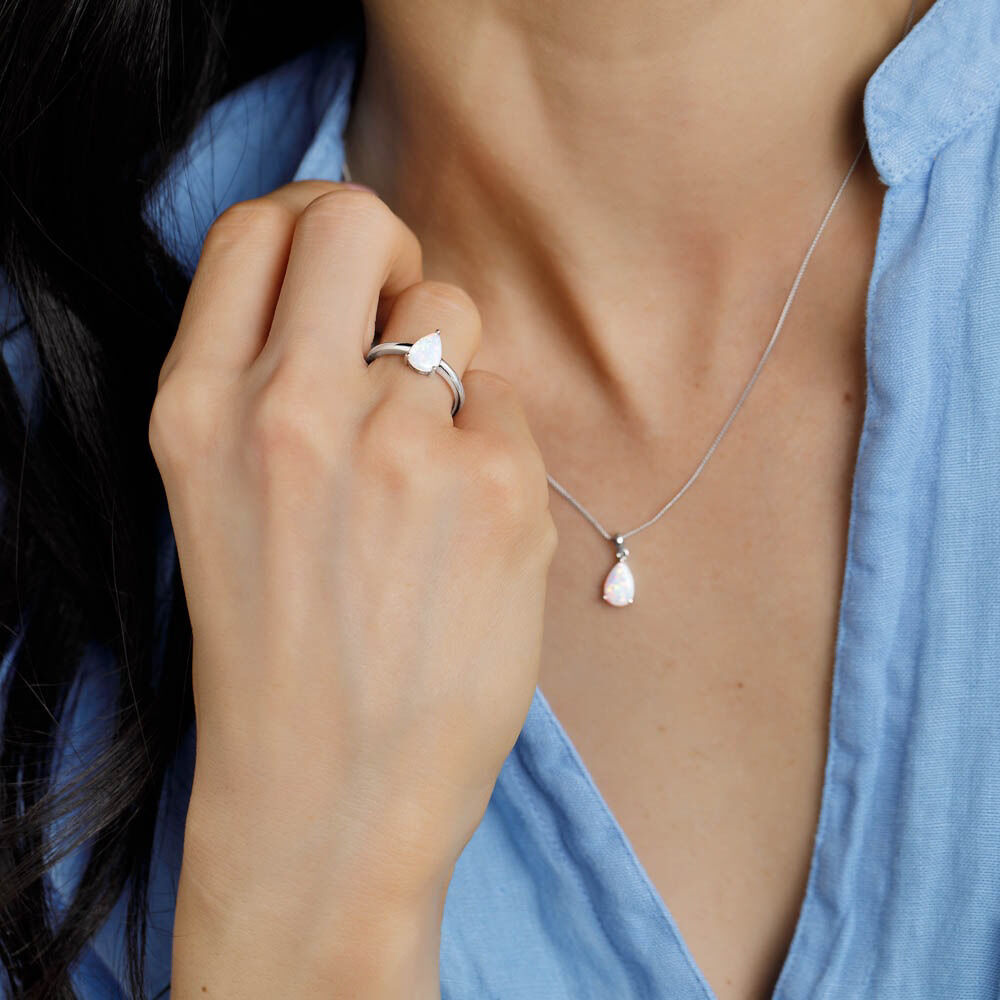 Laboratory Created Opal in Sterling Silver