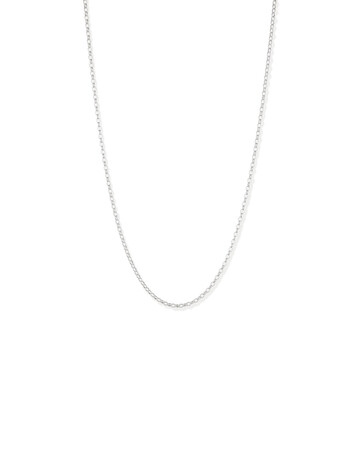 55cm (22") 3mm-3.5mm Width Oval Belcher Chain in Sterling Silver 55cm (22") 3mm-3.5mm Width Oval Belcher Chain in Sterling Silver